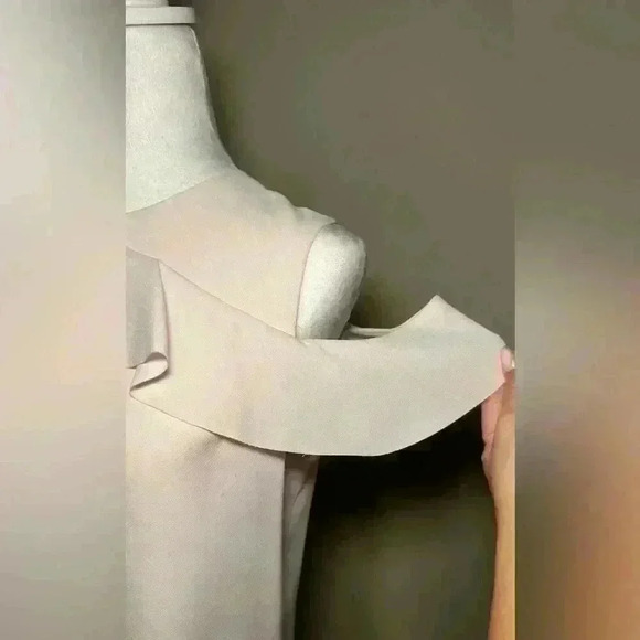 Ted Baker Honourr Asymmetrical Frill Top Nude Pink - Size 2 - Small/Medium - Picture 6 of 11